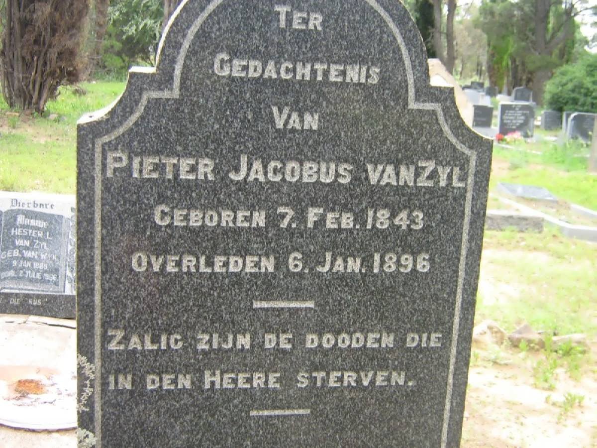 ZYL Pieter Jacobus, van 1843-1896