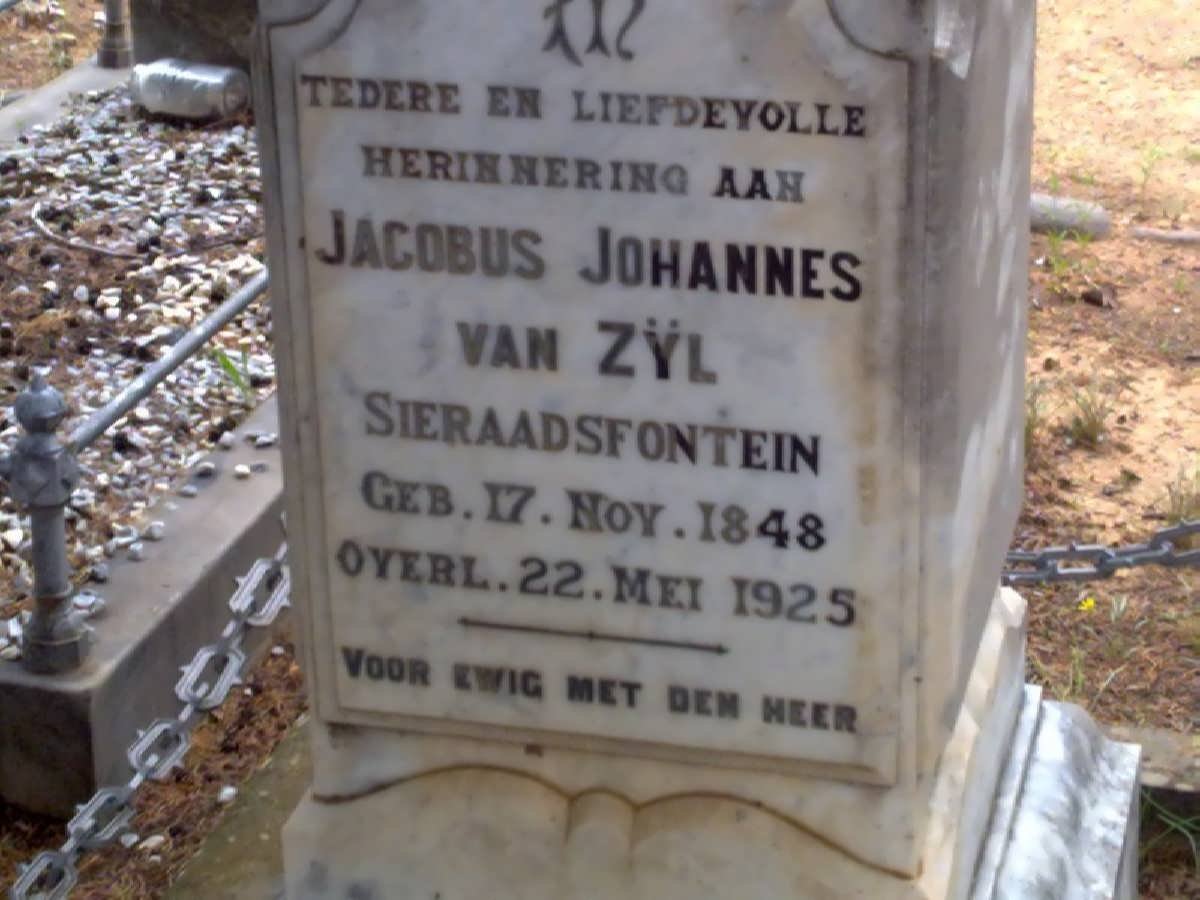 ZIJL Jacobus Johannes, van 1848-1925