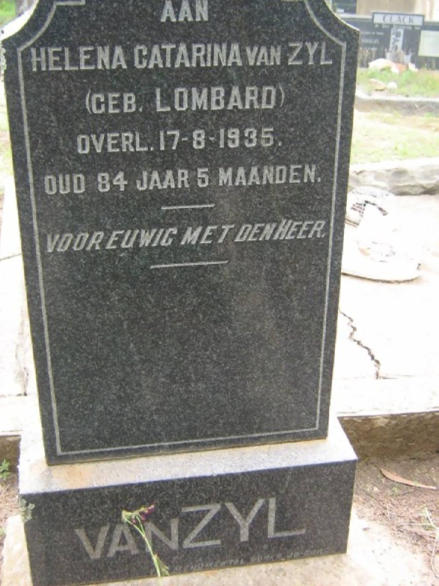 ZYL Helena Catarina, van nee LOMBARD -1935