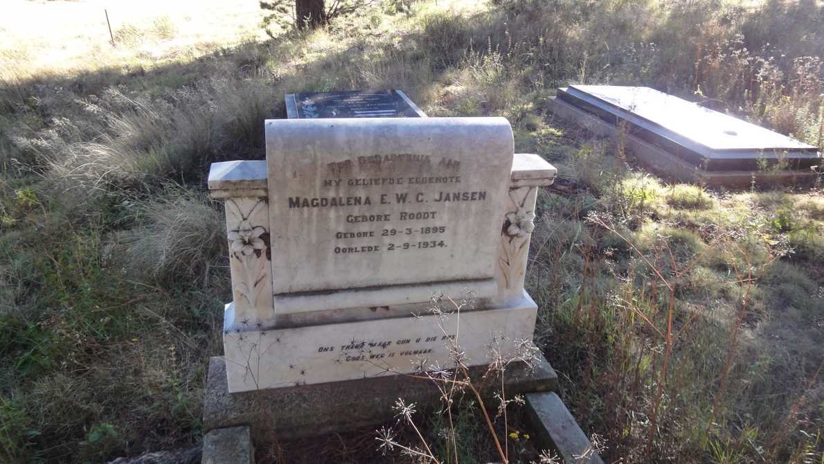 JANSEN Magdalena E.W.C. nee ROODT 1895-1934
