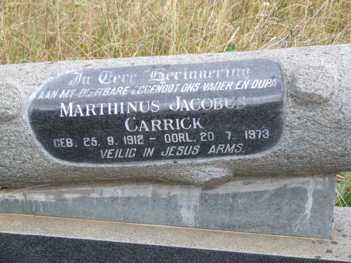 CARRICK Marthinus Jacobus 1912-1973