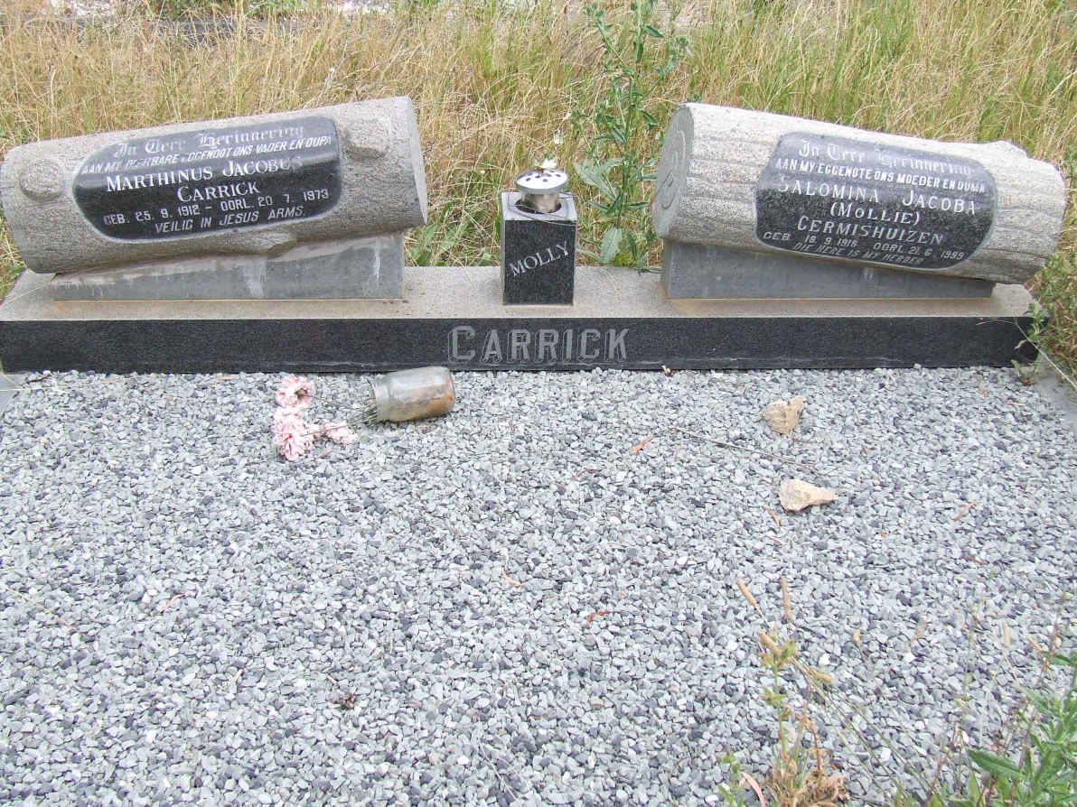 CARRICK Marthinus Jacobus 1912-1973 &amp; Salomina Jacoba GERMISHUIZEN 1918-1999
