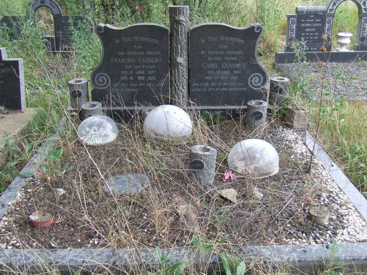 MERWE Carel Erasmus, van der 1883-1965 &amp; Francina Carolina VAN STADEN 1877-1973