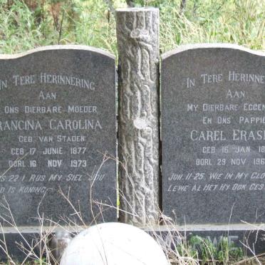 MERWE Carel Erasmus, van der 1883-1965 &amp; Francina Carolina VAN STADEN 1877-1973