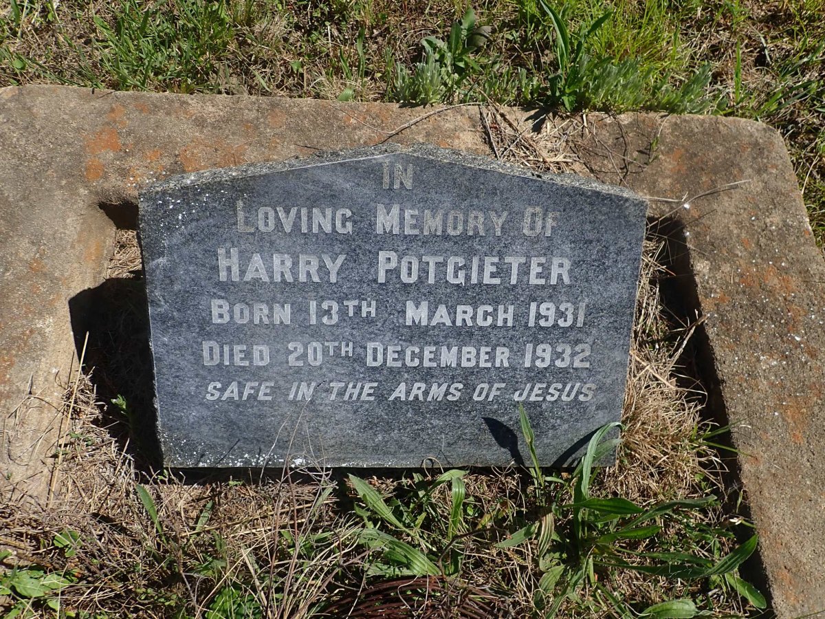 POTGIETER Harry 1931-1932