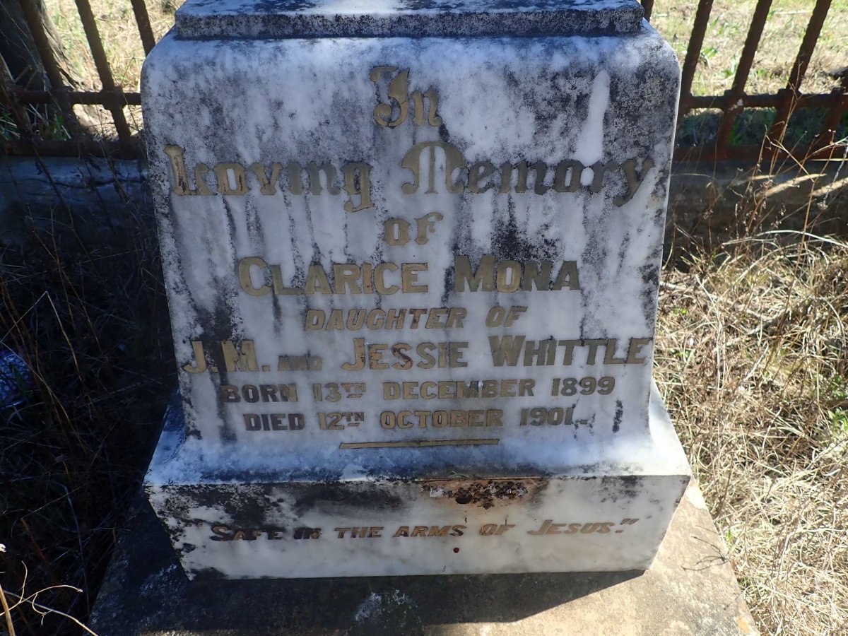 WHITTLE Clarice Mona 1899-1901