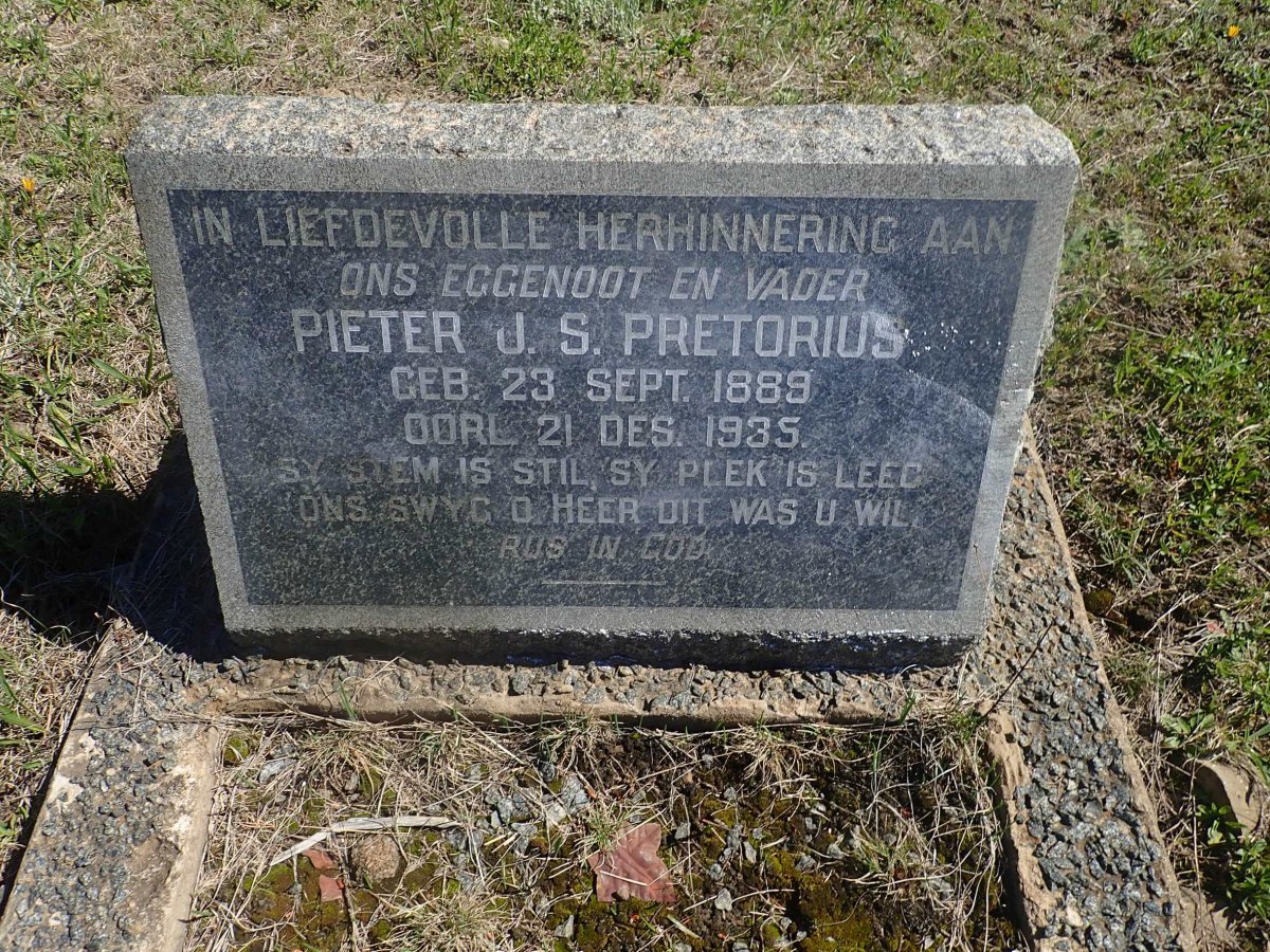 PRETORIUS Pieter J.S. 1889-1935