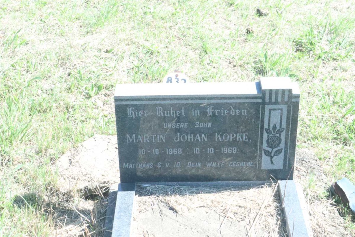 KOPKE Martin Johan 1958-1958