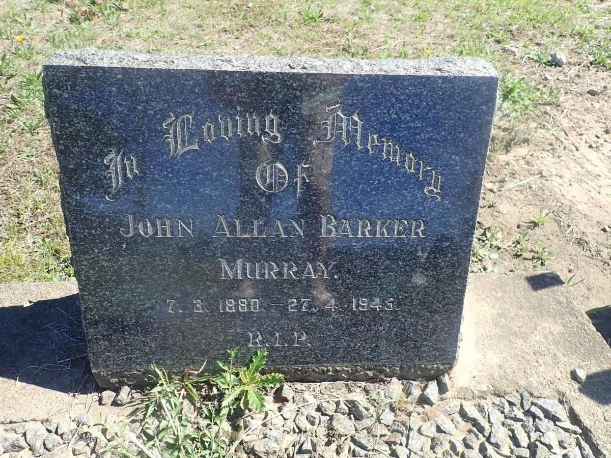 MURRAY John Allan Barker 1880-1945