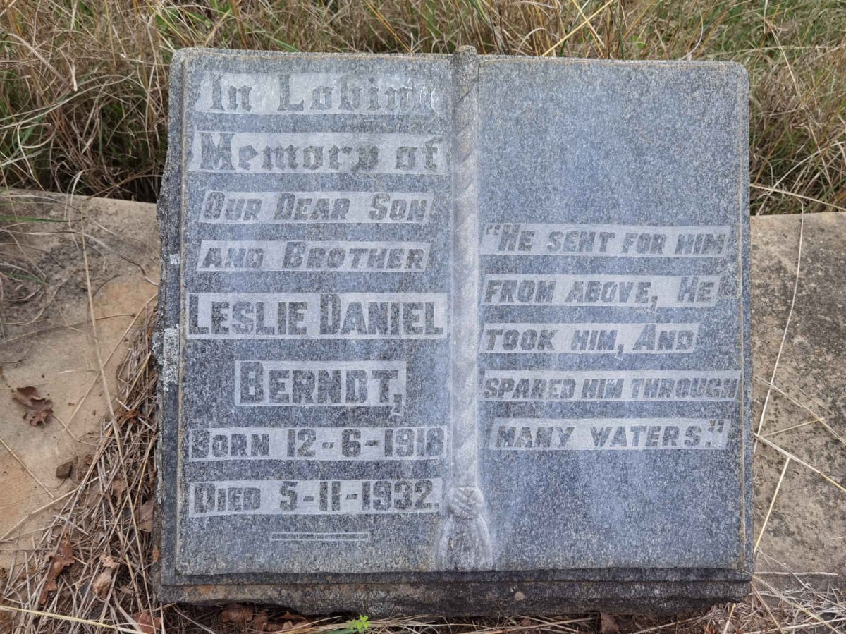 BERNDT Leslie Daniel 1918-1932