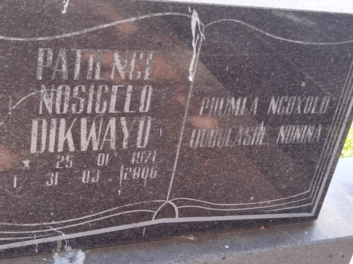 DIKWAYO Patience Nosicelo 1971-2006