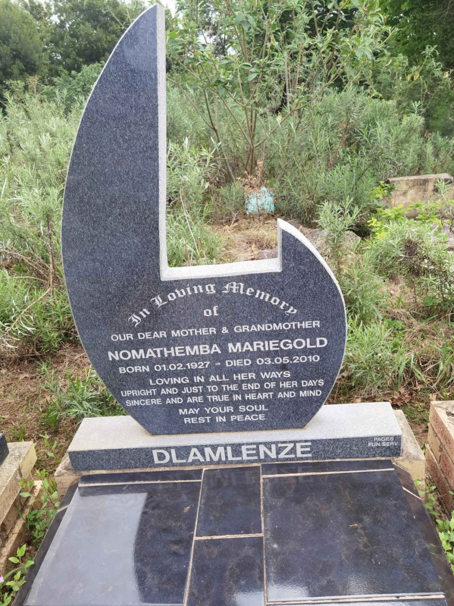 DLAMLENZE Nomathemba Mariegold 1927-2010