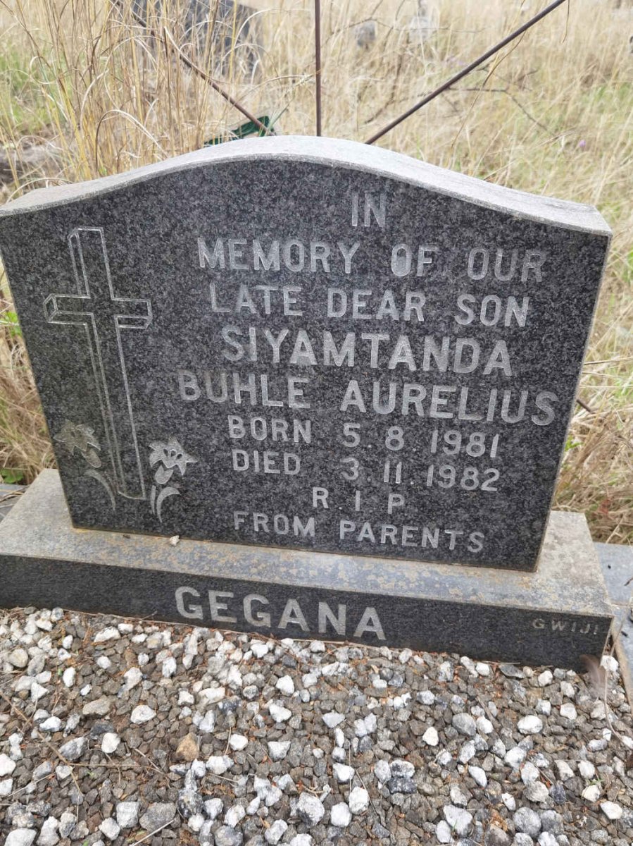 GEGANA Siyamtanda Buhle Aurelius 1981-1982