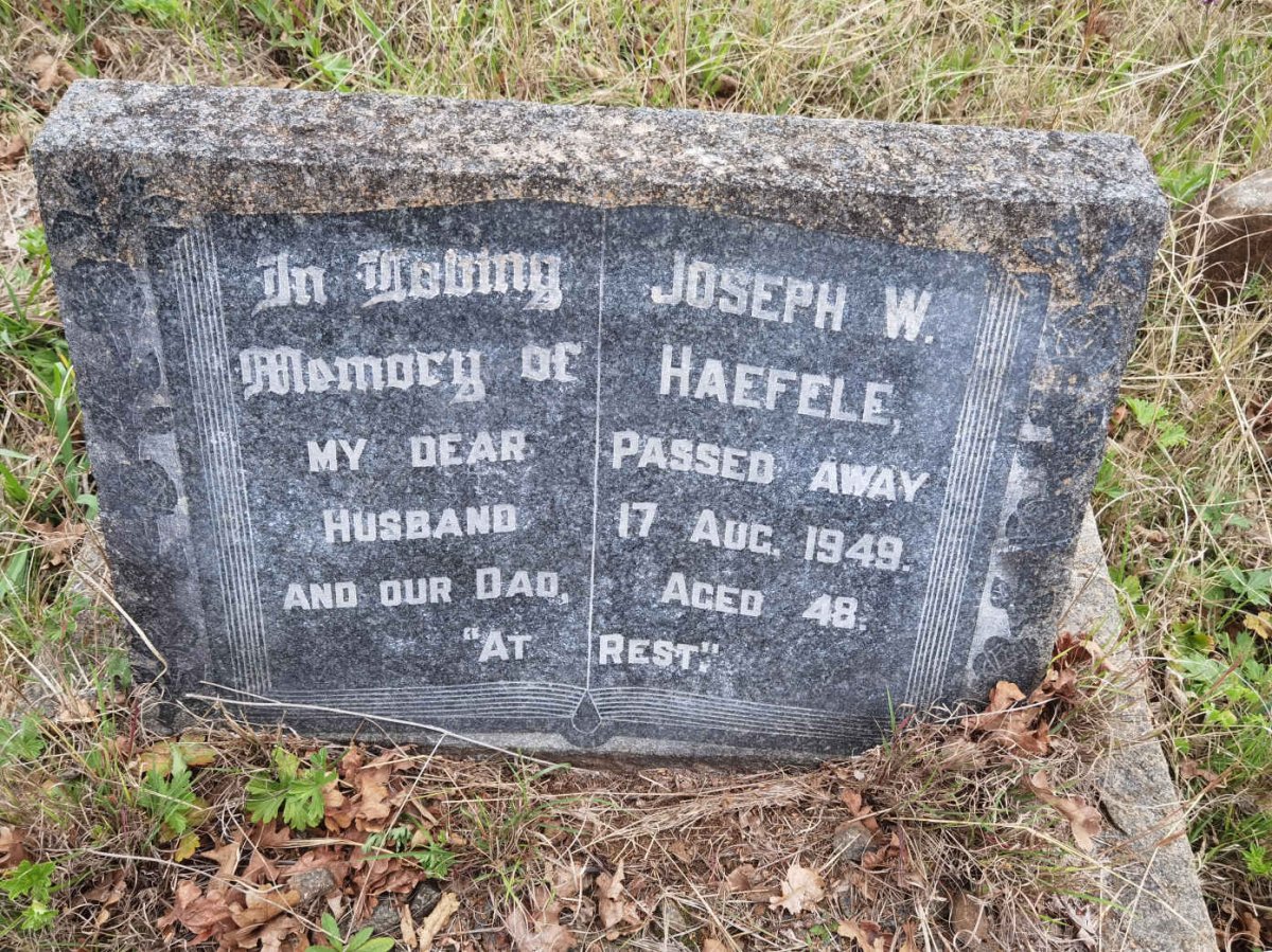 HAEFELE Joseph W. -1949