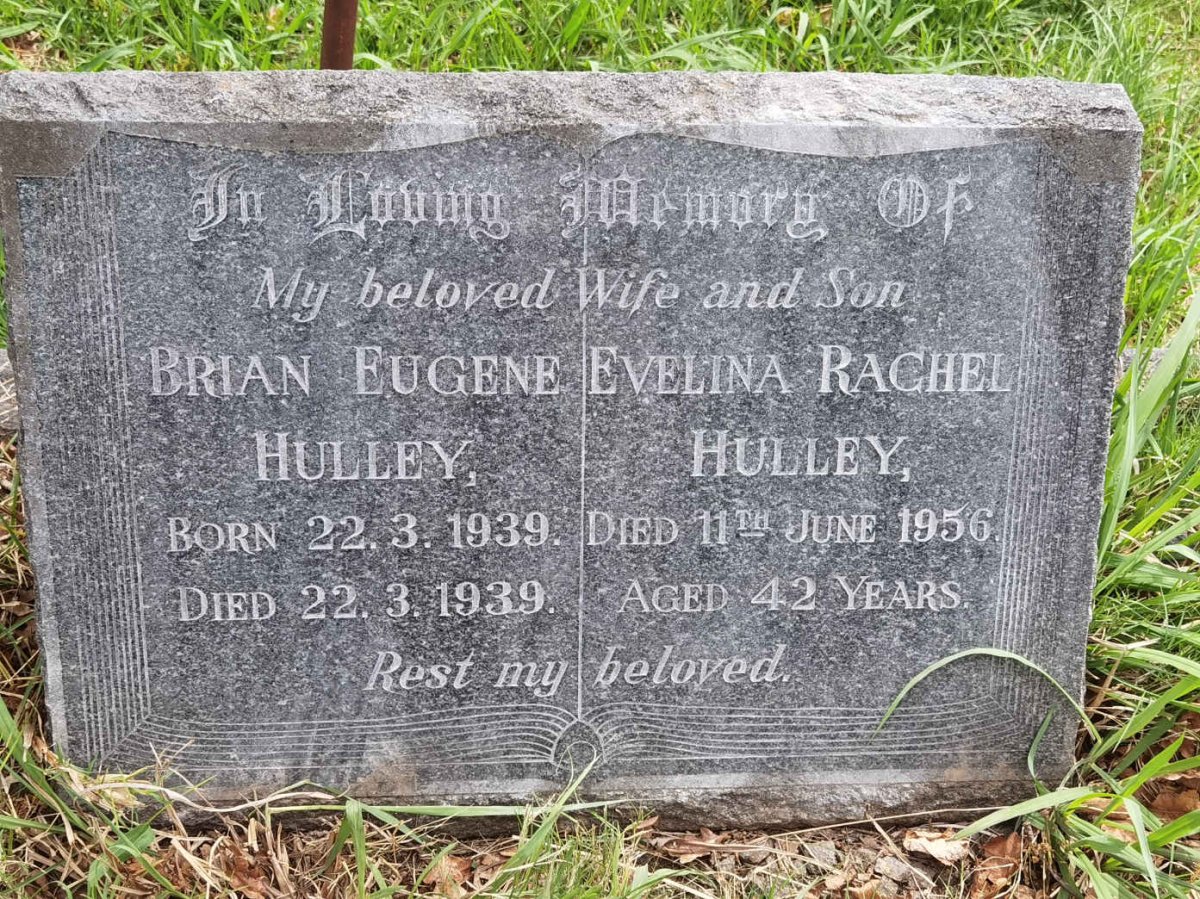 HULLEY Evelina Rachel -1956 :: HULLEY Brian Eugene 1939-1939