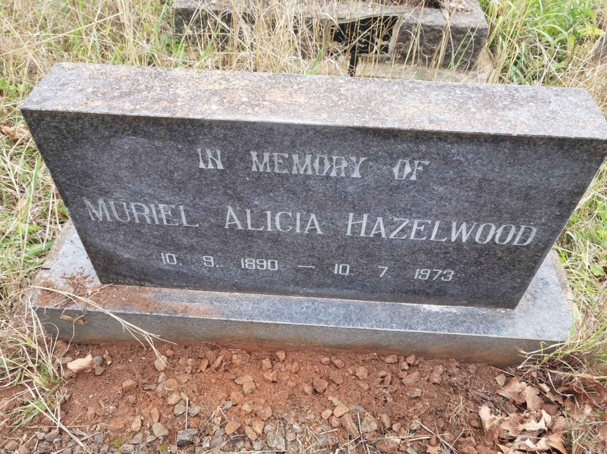 HAZELWOOD Muriel Alicia 1890-1973