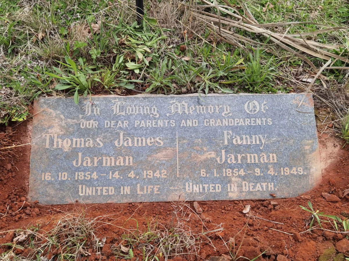 JARMAN Thomas James 1854-1942 &amp; Fanny 1854-1949