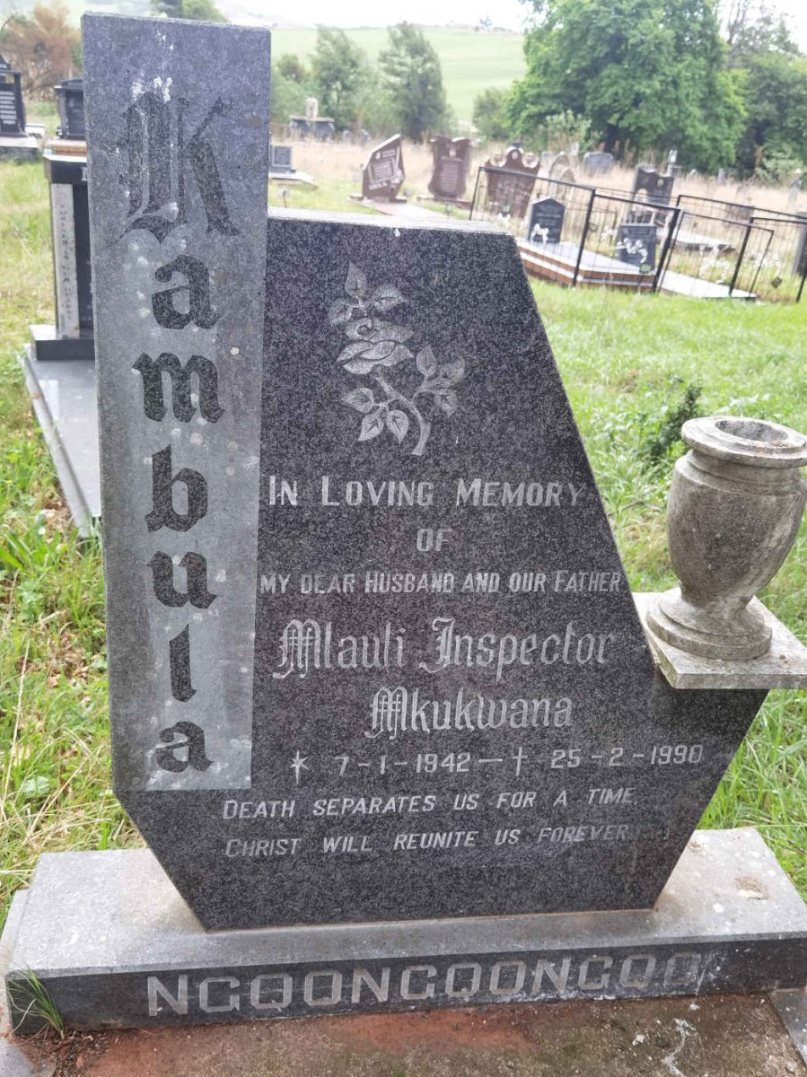 KAMBULA Mlauli Inspector Mkukwana 1942-1990