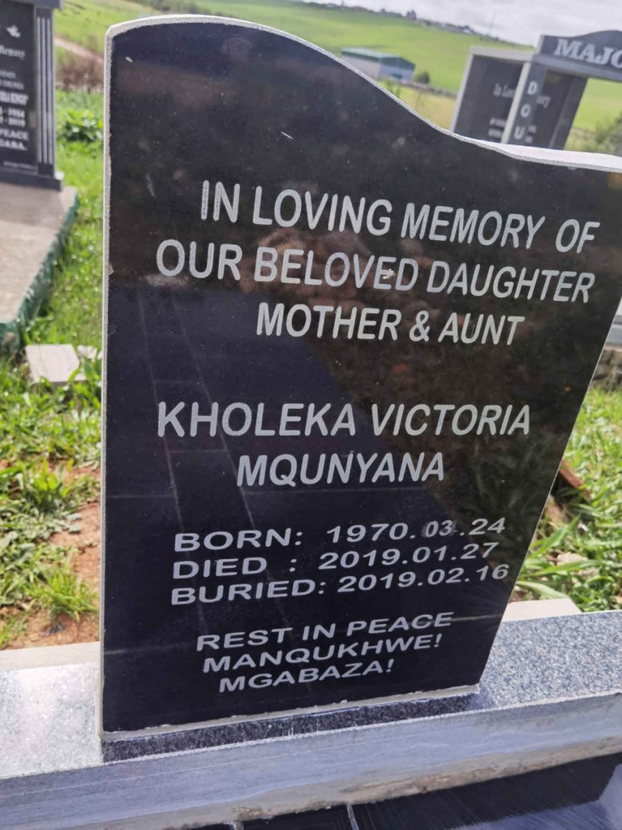 MQUNYANA Kholeka Victoria 1970-2019