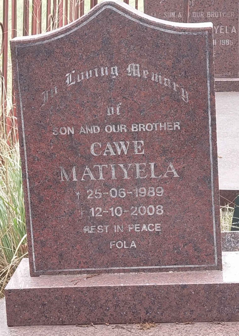 MATIYELA Cawe 1989-2008