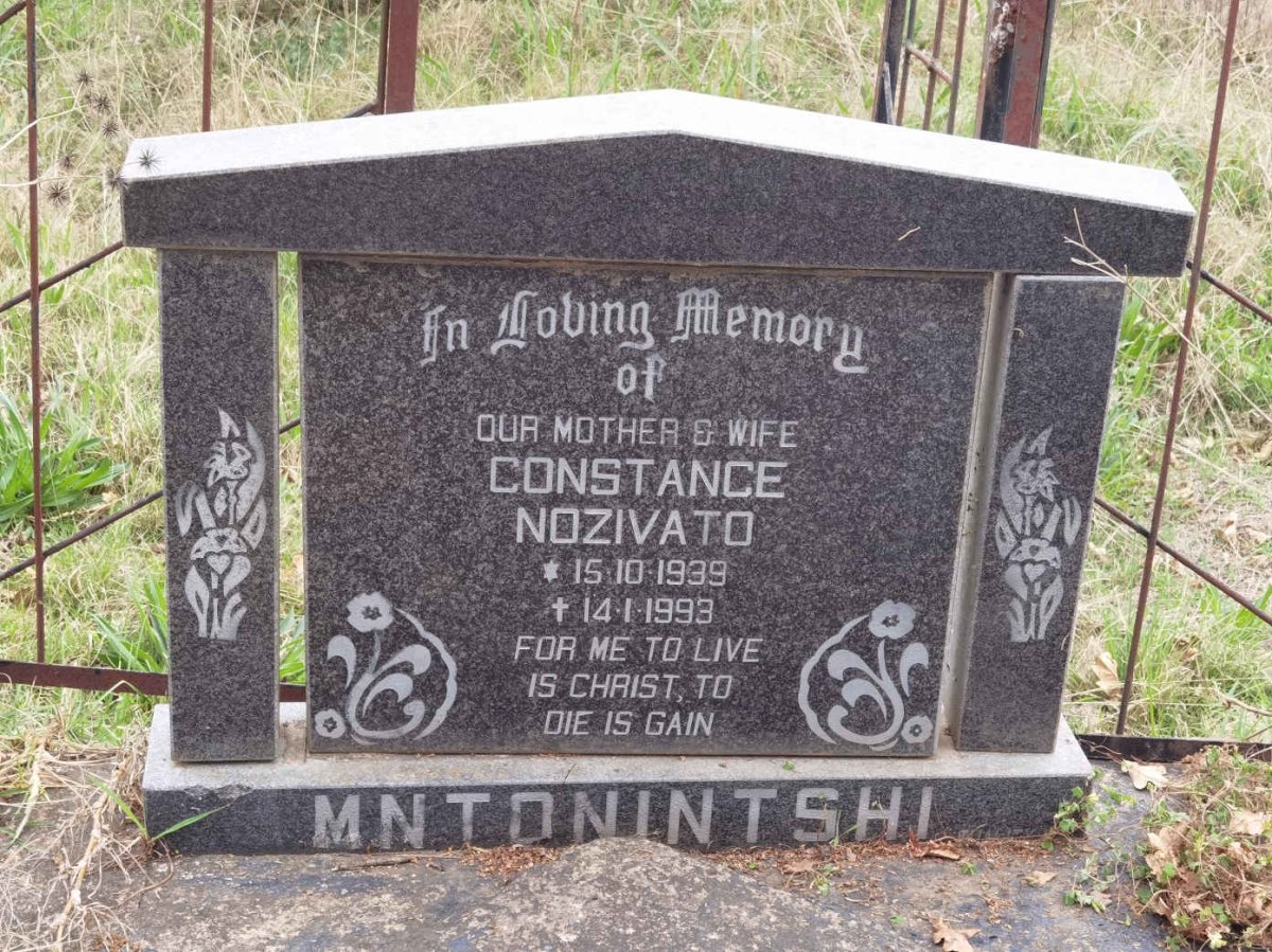 MNTONINTSHI Constance Nozivato 1939-1993