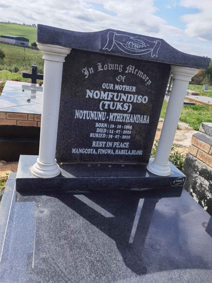 MTHETHANDABA Nomfundiso, NOTUNUNU 1965-2020