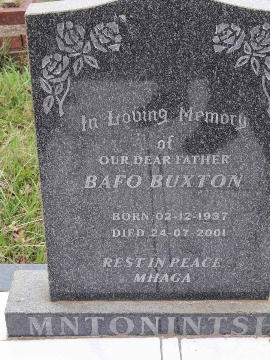 MNTONINTSI Bafo Buxton 1937-2001