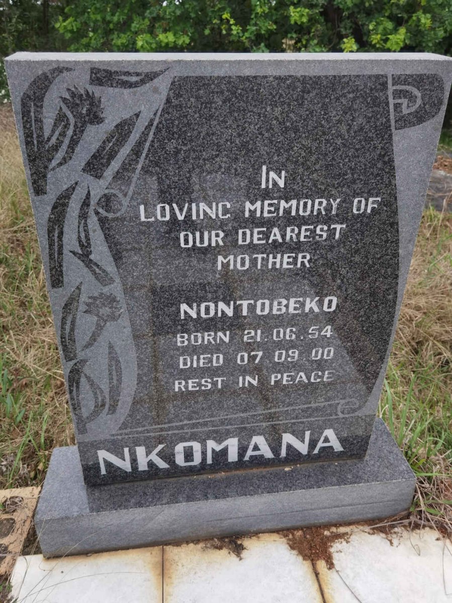 NKOMANA Nontobeko 1954-2000