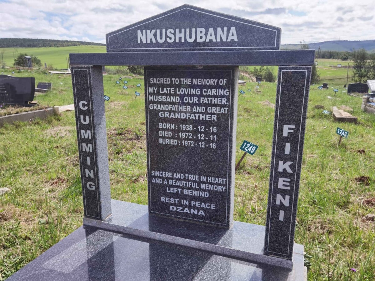 NKUSHUBANA Cumming Fikeni 1938-1972