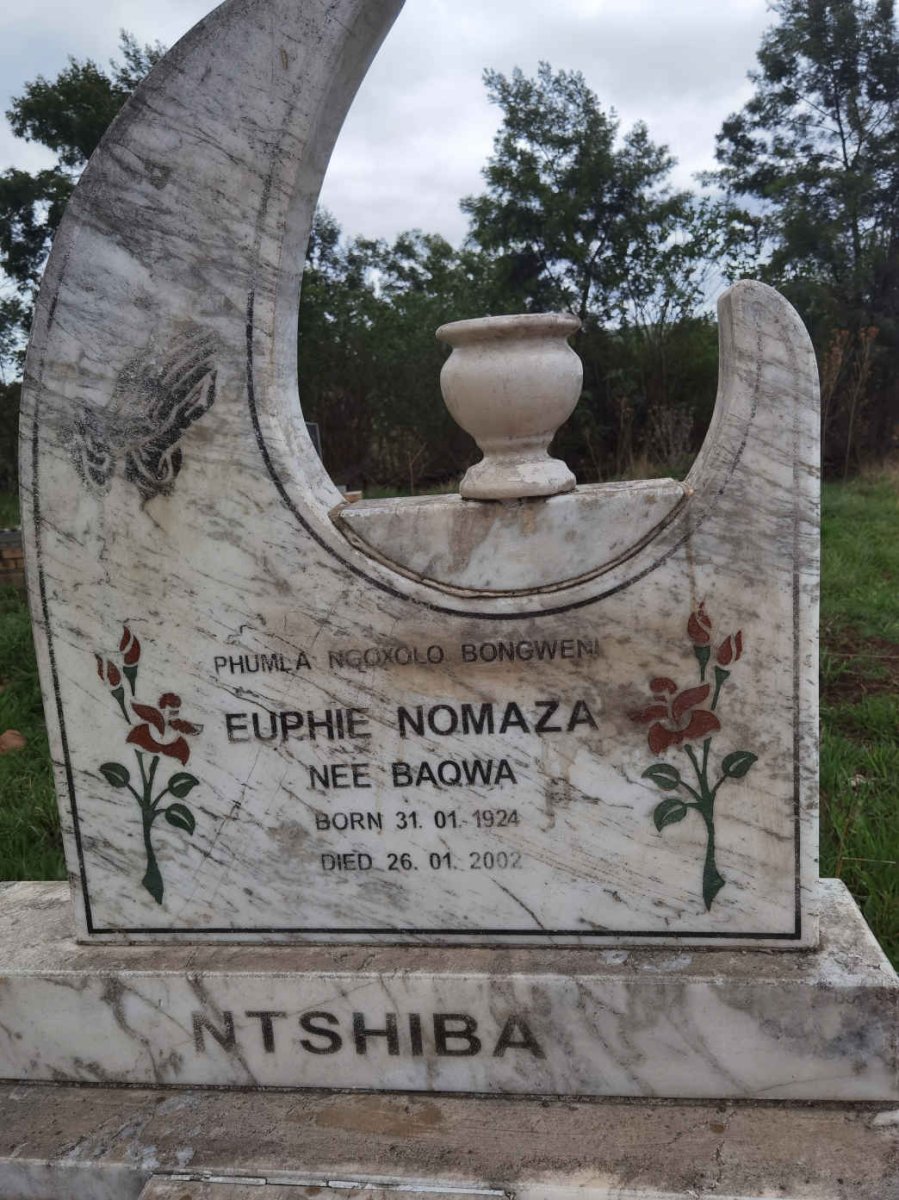 NTSHIBA Euphie Nomaza nee BAQWA 1924-2002