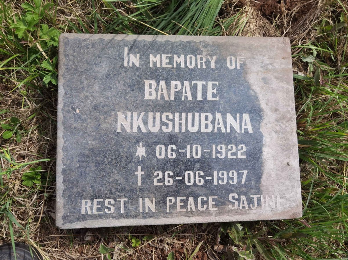 NKUSHUBANA Bapate 1922-1997