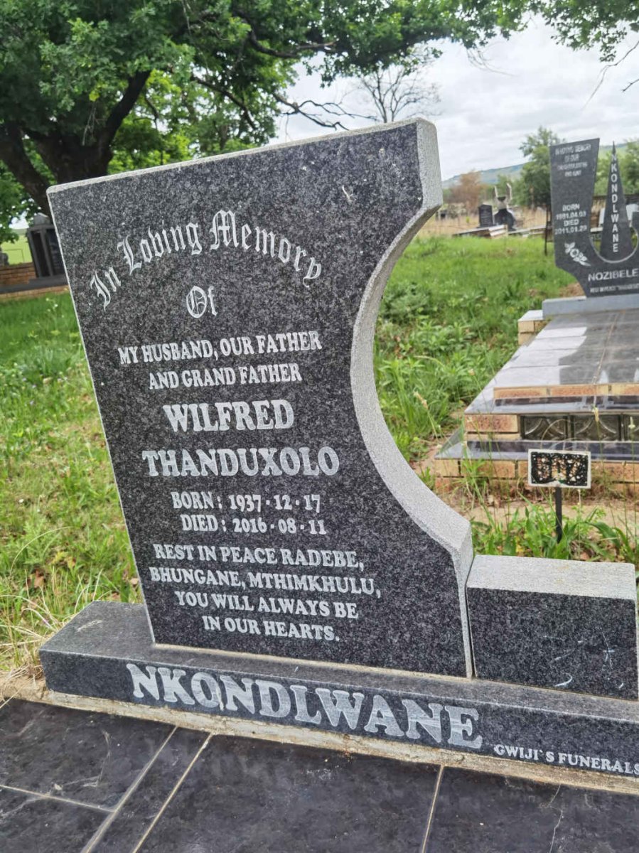NKONDLWANE Wilfred Thanduxolo 1937-2016