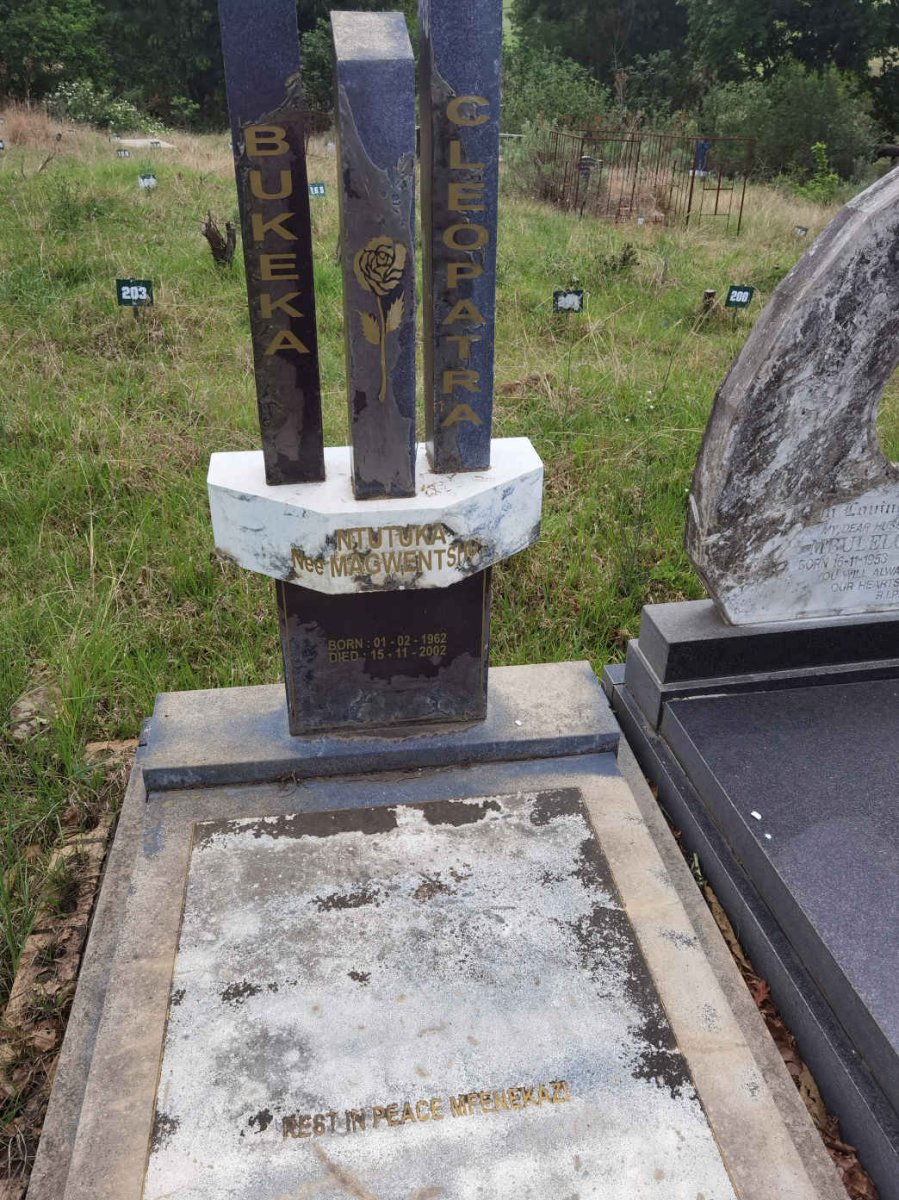 NTUTUKA Bukeka Cleopatra nee MAGWENTSHU 1962-2002