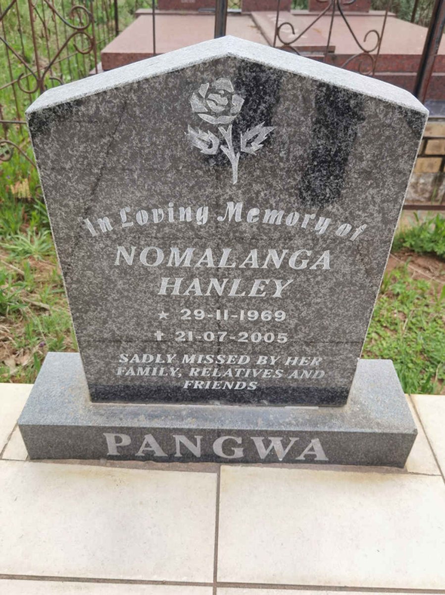 PANGWA Nomalanga Hanley 1969-2005