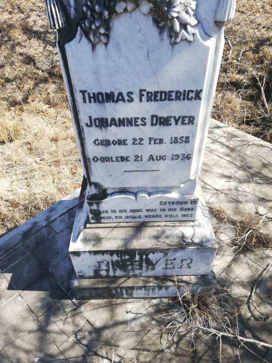 DREYER Thomas Frederick Johannes 1858-1936