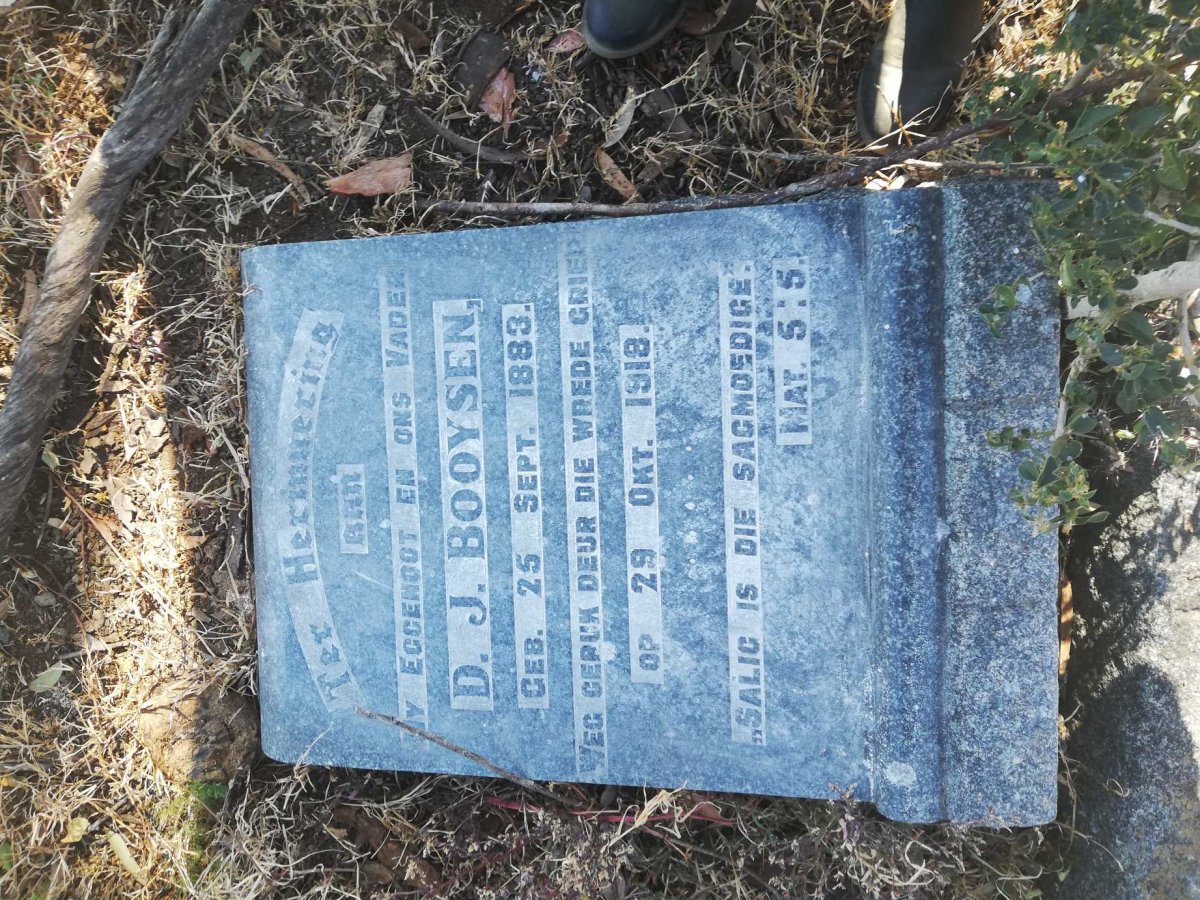 BOOYSEN D.J. 1883-1918