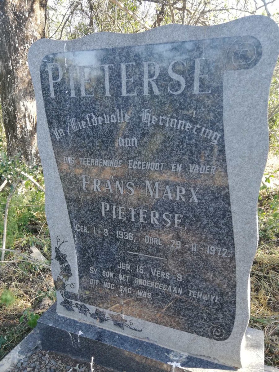 PIETERSE Frans Marx 1938-1972