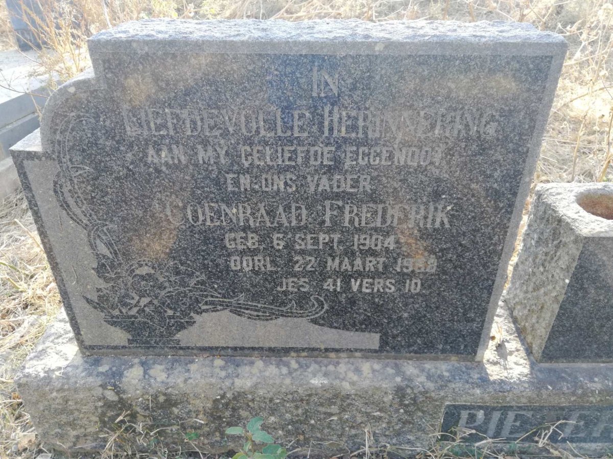 PIETERSE Coenraad Frederik 1904-1953