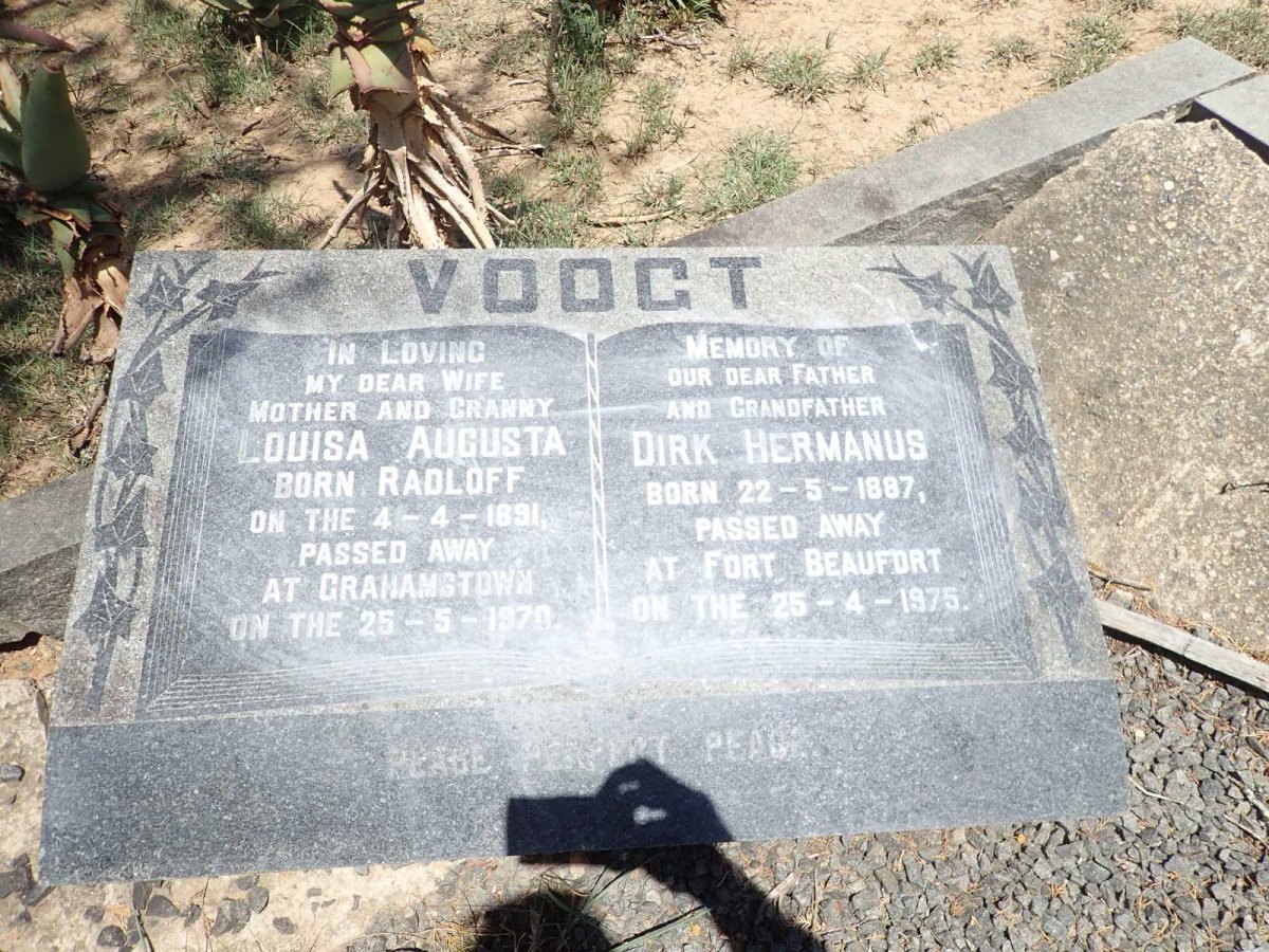 VOOGT Dirk Hermanus 1887-1975 &amp; Louisa Augusta RADLOFF 1891-1970