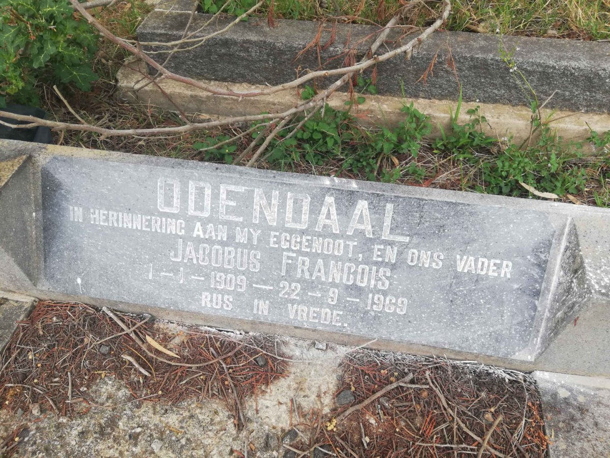 ODENDAAL Jacobus Francois 1909-1969
