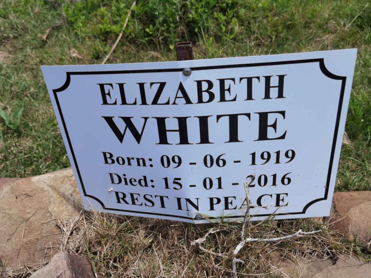 WHITE Elizabeth 1919-2016