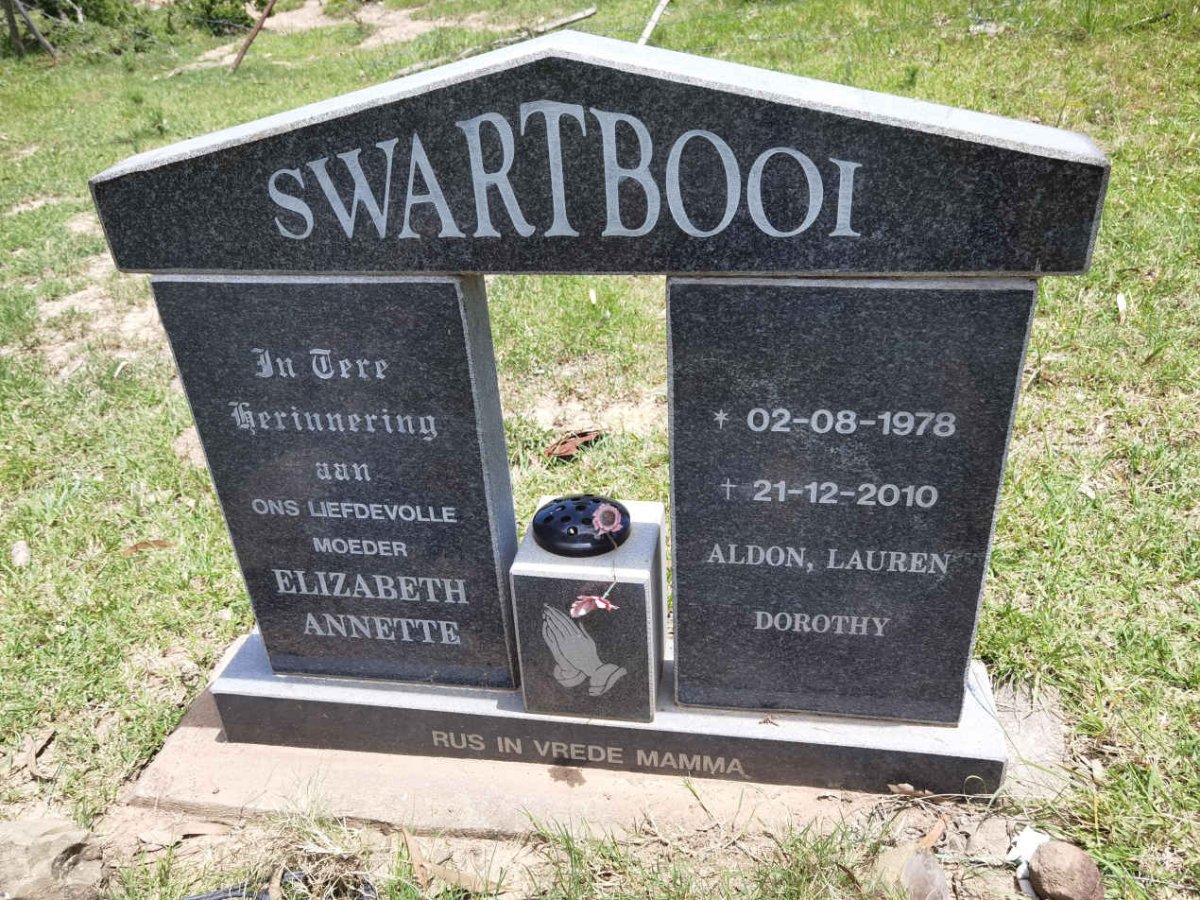 SWARTBOOI Elizabeth Annette 1978-2010