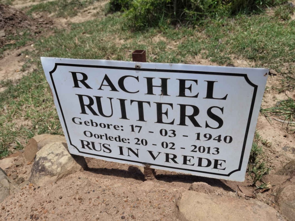 RUITERS Rachel 1940-2013