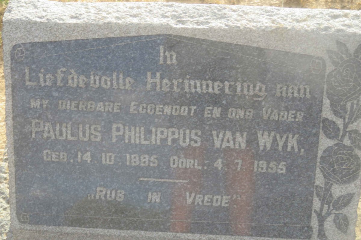 WYK Paulus Philippus, van 1885-1955