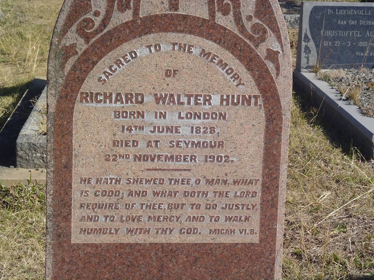 HUNT Richard Walter 1828-1902 