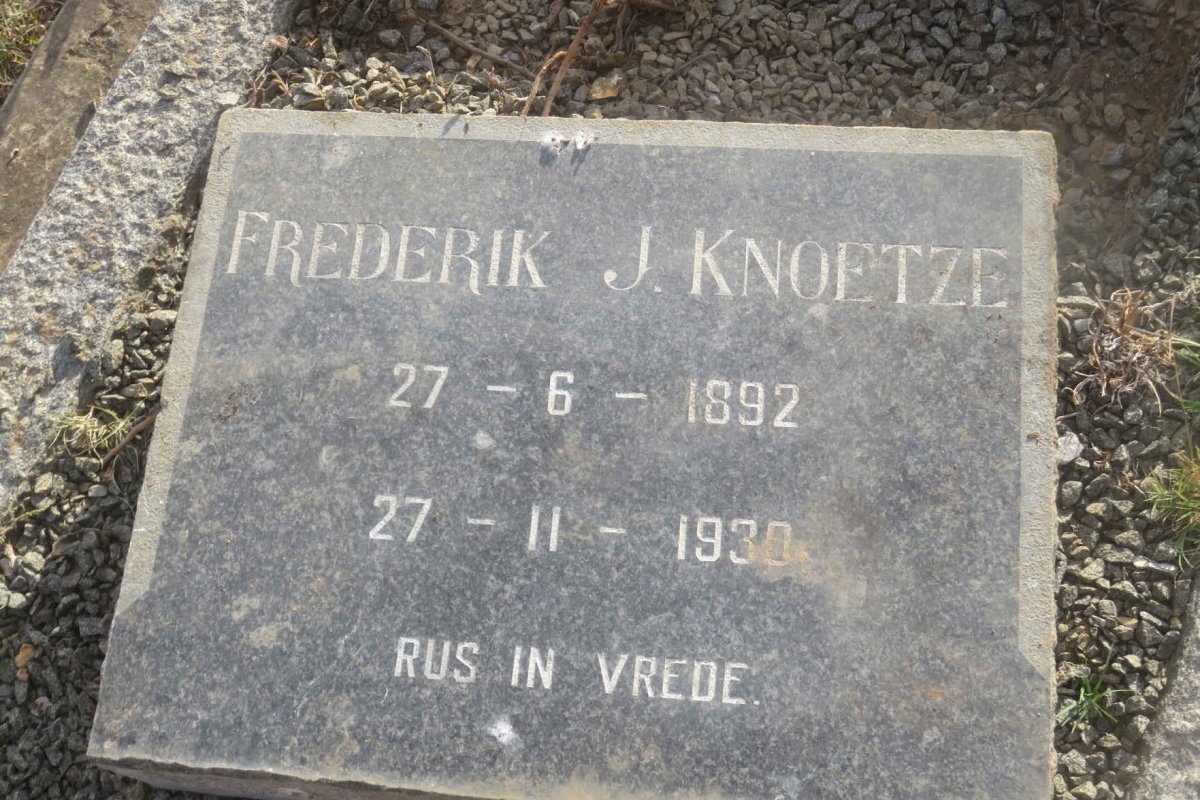 KNOETZE Frederik J. 1892-1930