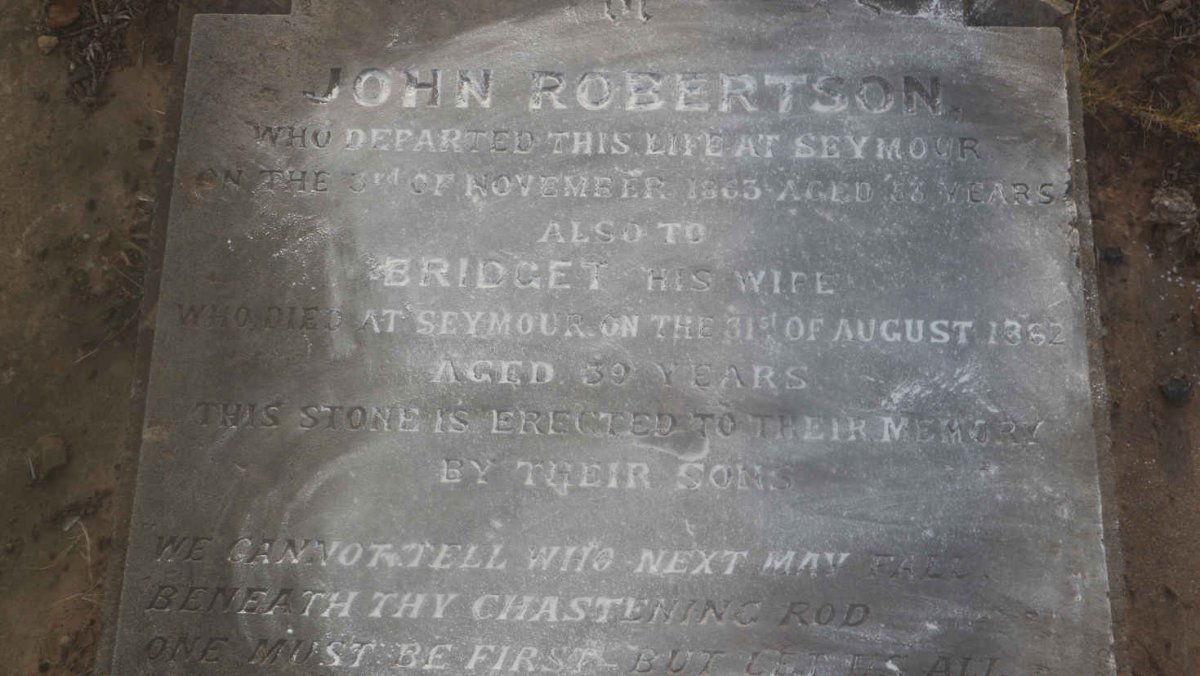 ROBERTSON John -1863 &amp; Bridget -1862
