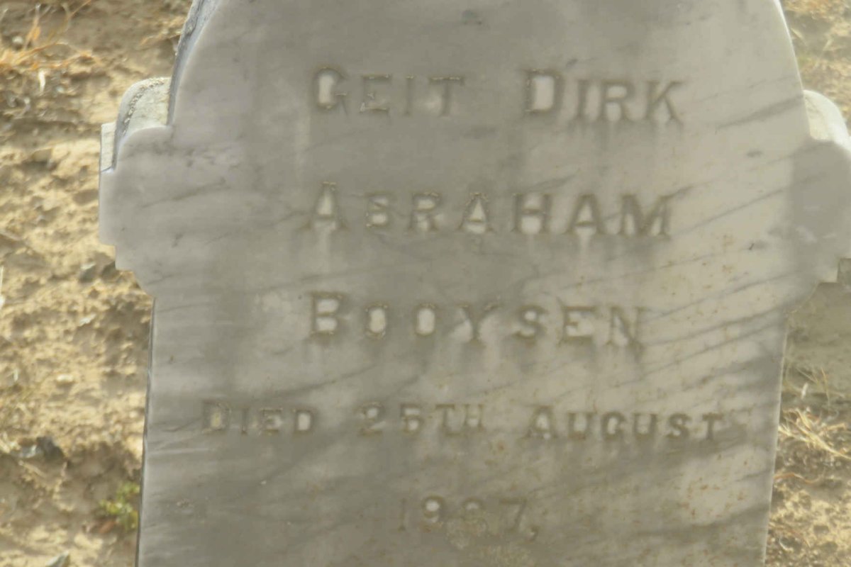 BOOYSEN Geit Dirk Abraham -1907