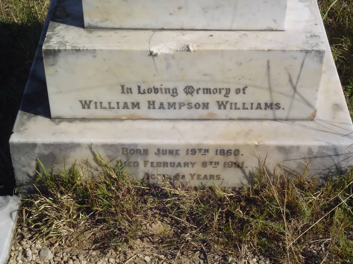 WILLIAMS William Hampson 1860-1901