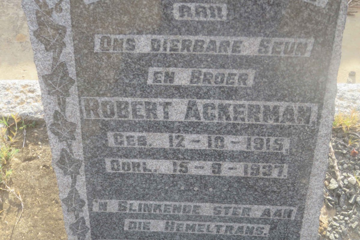 ACKERMAN Robert 1915-1937